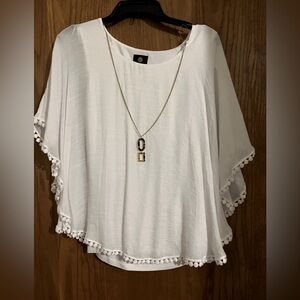 White flowy Womens Top